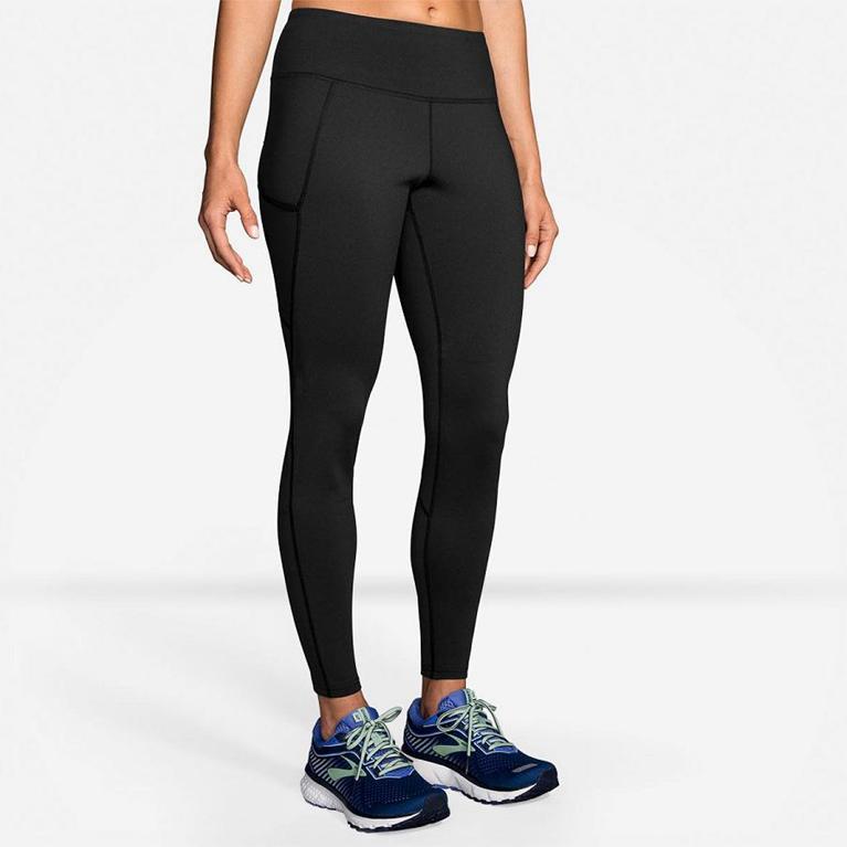 Brooks THRESHOLD Running Leggings Womens Online - Grey (NJR218935)